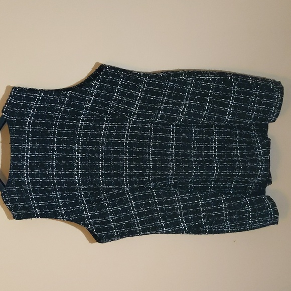 Joe Fresh| NWT Black and White Tweed Plaid Sleeveless Mnii Dress - Picture 8 of 16